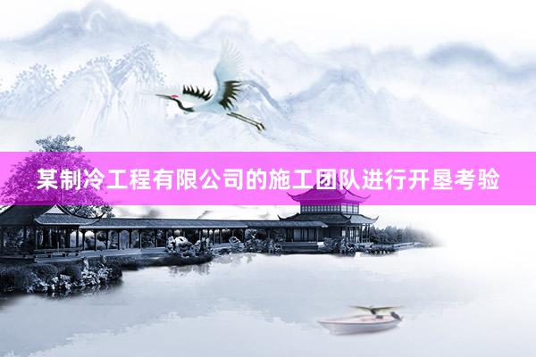 某制冷工程有限公司的施工团队进行开垦考验